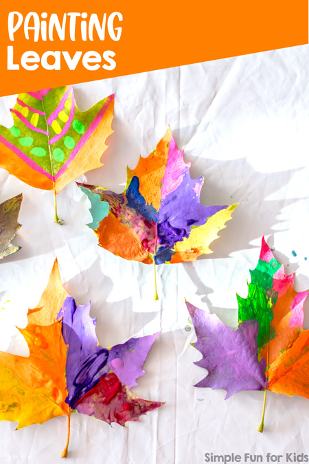 Painting Leaves - Simple Fun for Kids